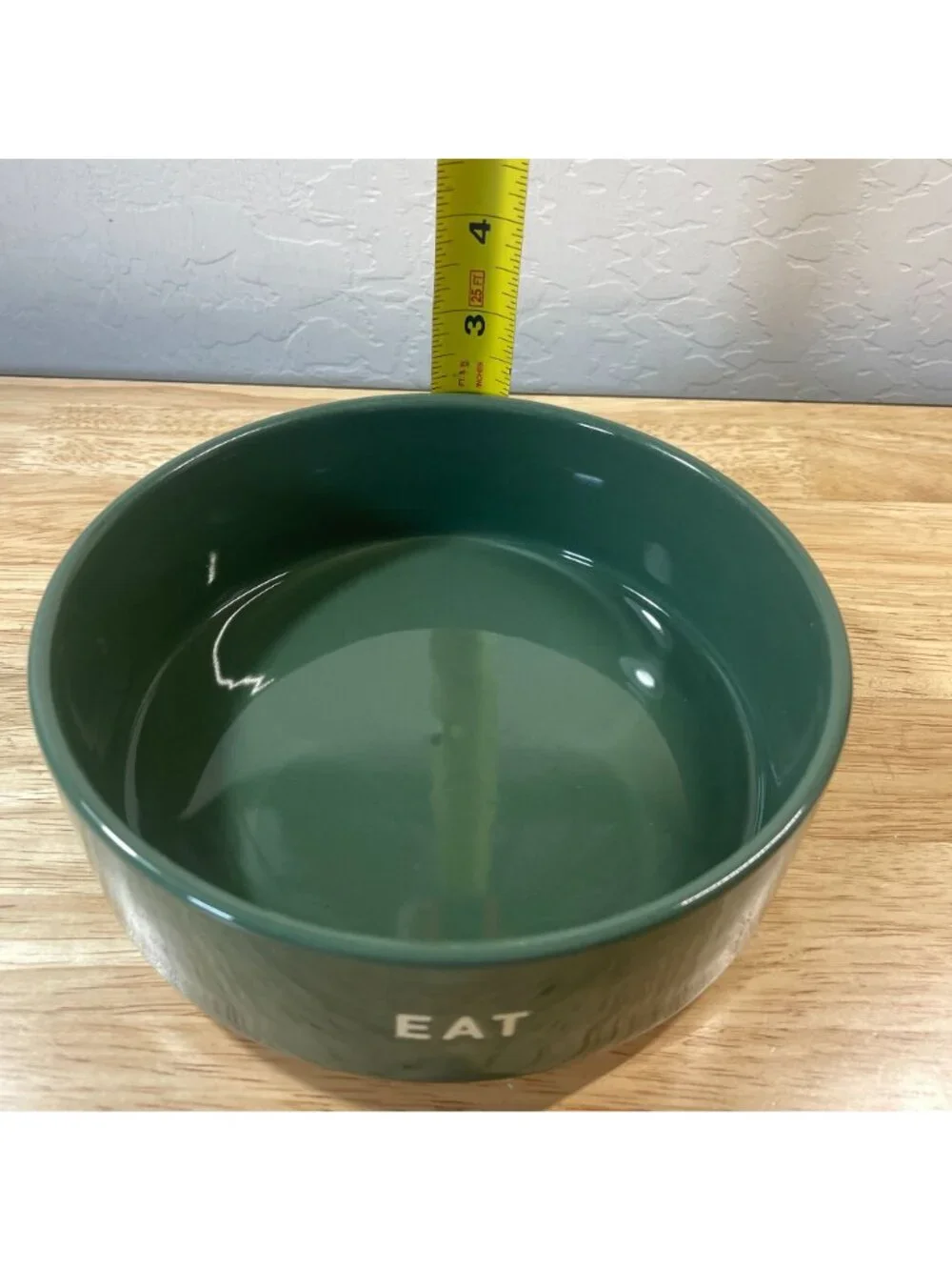 Boots and Barkley Stoneware Dog Cat Feeding Bowl 4 Cup Eat Green Non Skid Heavy